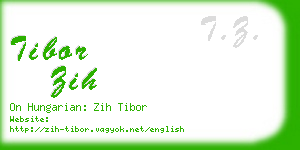 tibor zih business card